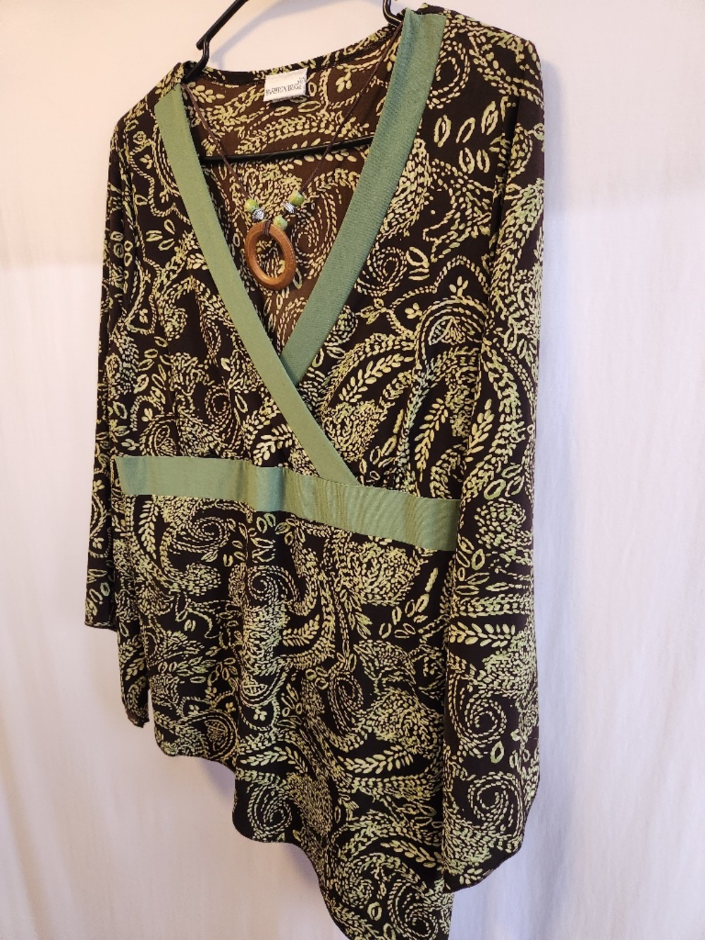 Fasion Bug 70's Style Green Shirt
